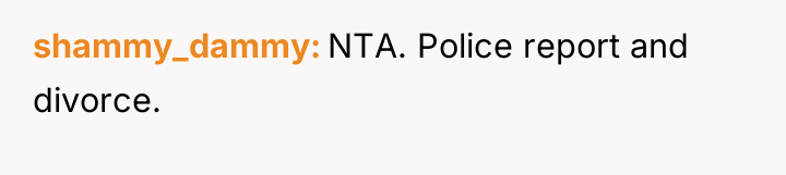 shammy_dammy NTA. Police report and divorce.