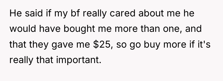 He said if my bf really cared about me he...
