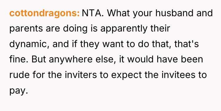 cottondragons NTA. What your husband and parents are doing is...