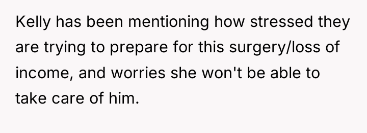 Kelly has been mentioning how stressed they are trying to...