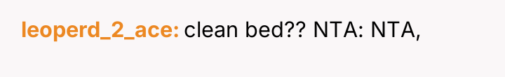 leoperd_2_ace clean bed?? NTA: NTA,