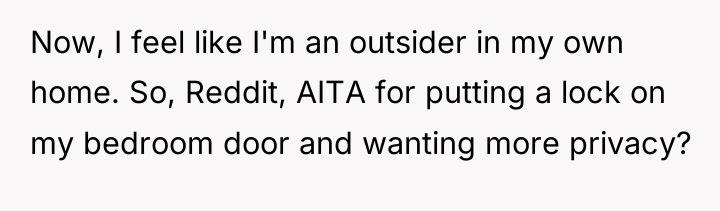 Now, I feel like I'm an outsider in my own...