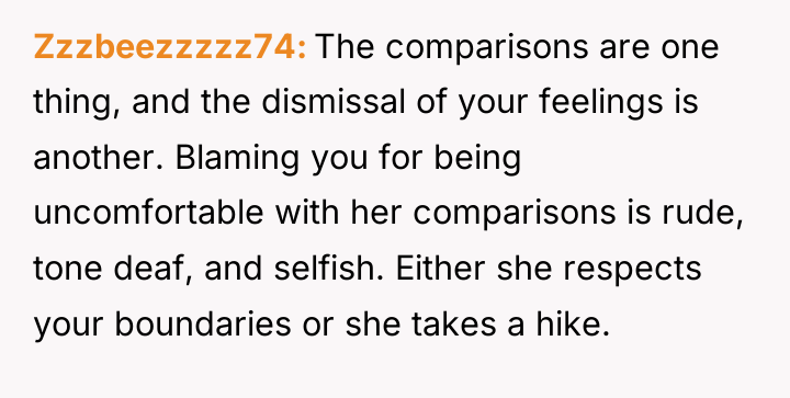 Zzzbeezzzzz74 The comparisons are one thing, and the dismissal of...