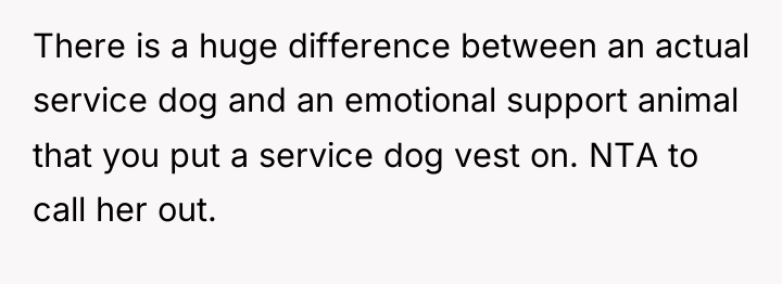 There is a huge difference between an actual service dog...
