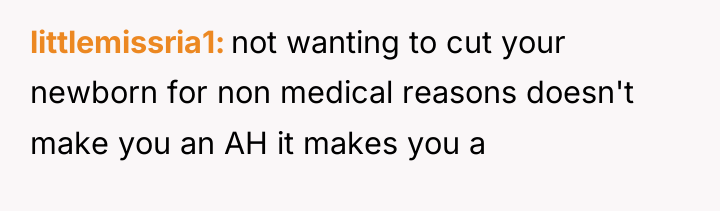 littlemissria1 not wanting to cut your newborn for non medical...