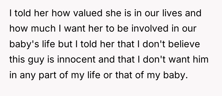 I told her how valued she is in our lives...