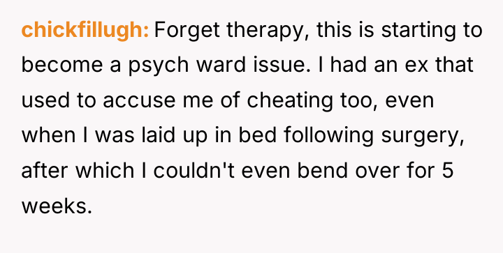 chickfillugh Forget therapy, this is starting to become a psych...