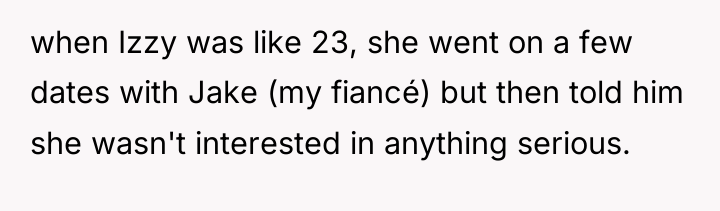 when Izzy was like 23, she went on a few...