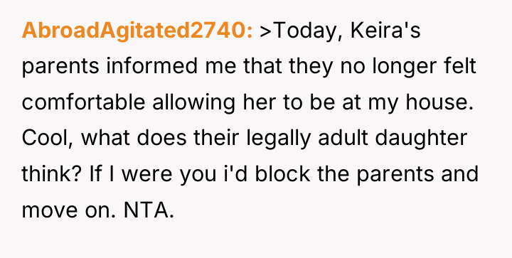 AbroadAgitated2740 >Today, Keira's parents informed me that they no longer...