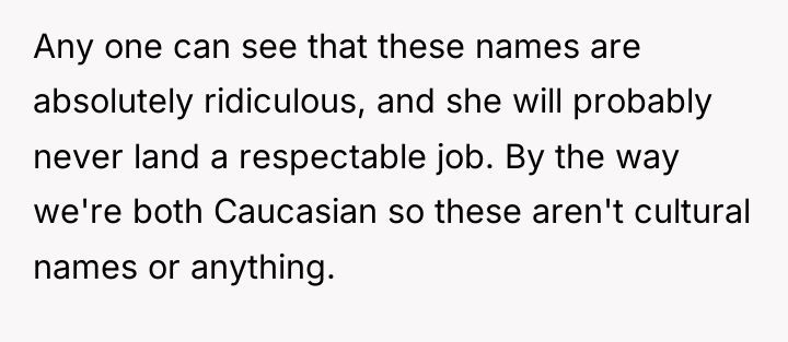 Any one can see that these names are absolutely ridiculous,...