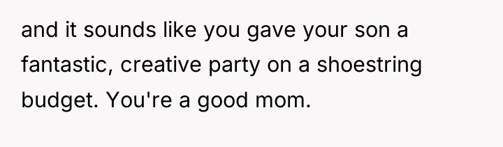 and it sounds like you gave your son a fantastic,...