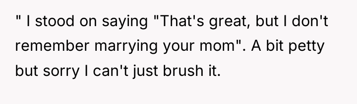 " I stood on saying "That's great, but I don't...