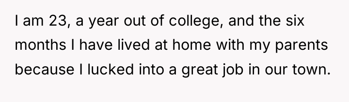 I am 23, a year out of college, and the...