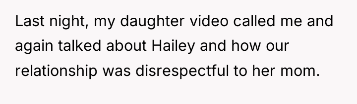 Last night, my daughter video called me and again talked...