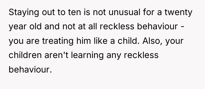 Staying out to ten is not unusual for a twenty...
