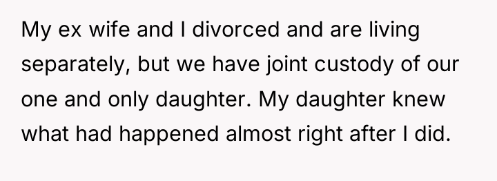 My ex wife and I divorced and are living separately,...