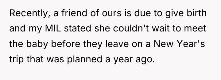 Recently, a friend of ours is due to give birth...