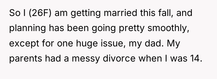 So I (26F) am getting married this fall, and planning...