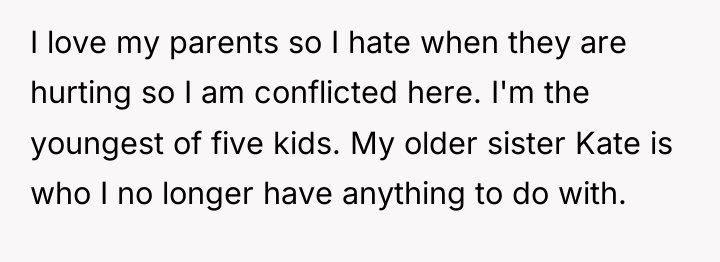 I love my parents so I hate when they are...
