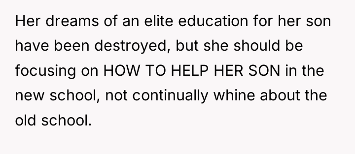 Her dreams of an elite education for her son have...