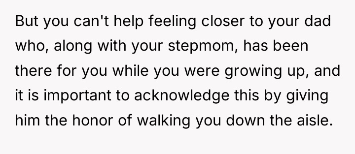 But you can't help feeling closer to your dad who,...