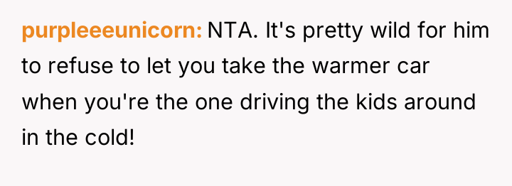 purpleeeunicorn NTA. It's pretty wild for him to refuse to...