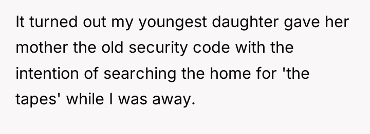 It turned out my youngest daughter gave her mother the...