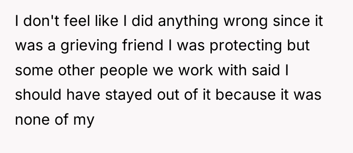 I don't feel like I did anything wrong since it...