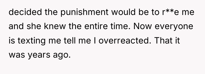 decided the punishment would be to r**e me and she...