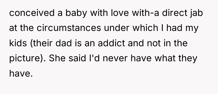 conceived a baby with love with-a direct jab at the...