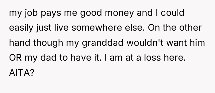 my job pays me good money and I could easily...