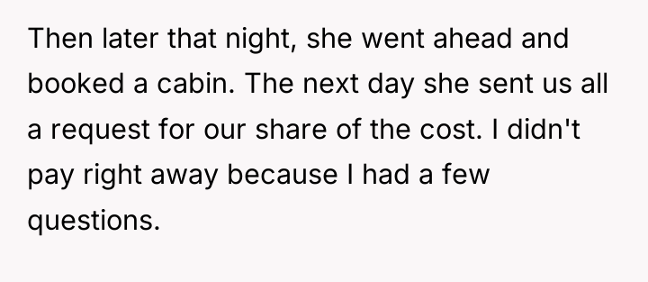 Then later that night, she went ahead and booked a...