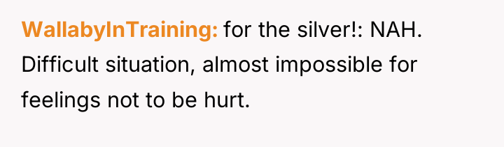 WallabyInTraining for the silver!: NAH. Difficult situation, almost impossible for...