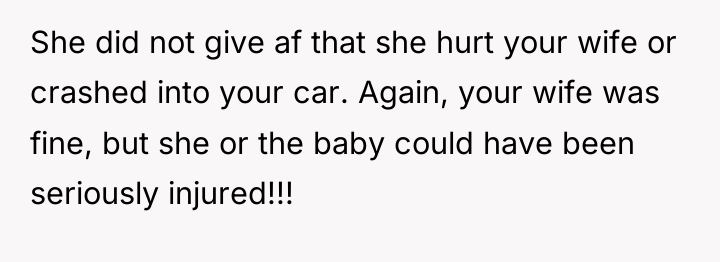 She did not give af that she hurt your wife...
