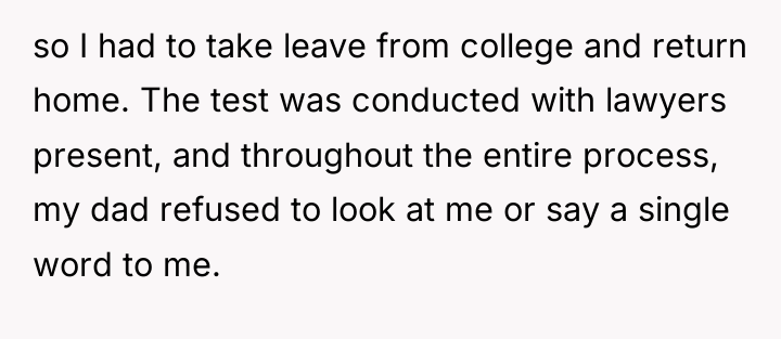 so I had to take leave from college and return...