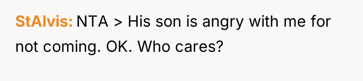 StAlvis NTA > His son is angry with me for...