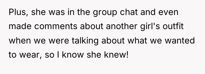Plus, she was in the group chat and even made...