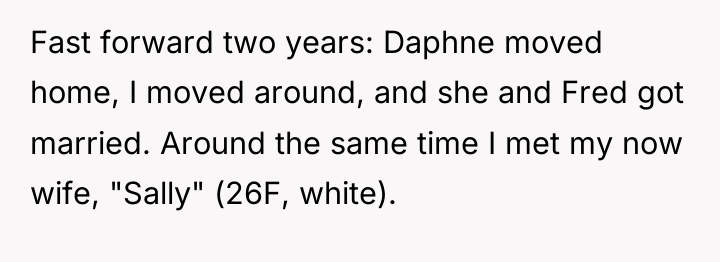 Fast forward two years: Daphne moved home, I moved around,...