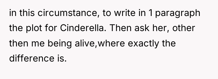 in this circumstance, to write in 1 paragraph the plot...
