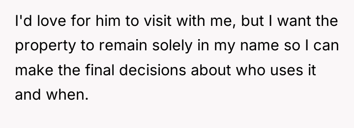 I'd love for him to visit with me, but I...