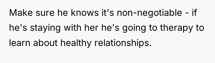 Make sure he knows it's non-negotiable - if he's staying...