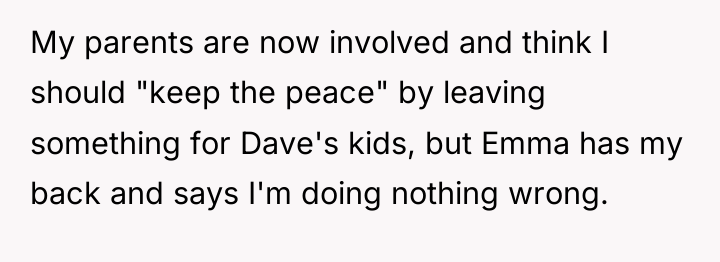 My parents are now involved and think I should "keep...