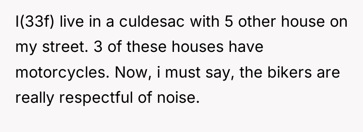 I(33f) live in a culdesac with 5 other house on...