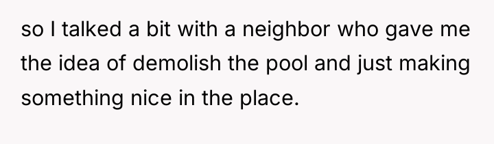 so I talked a bit with a neighbor who gave...