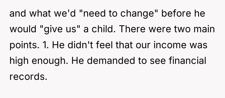 and what we'd "need to change" before he would "give...