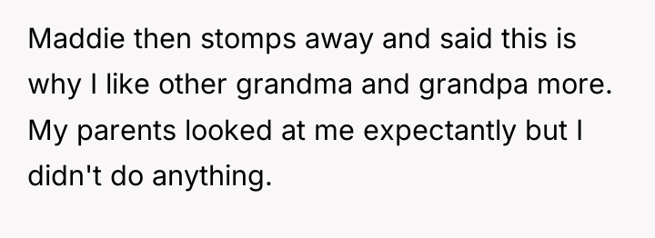 Maddie then stomps away and said this is why I...