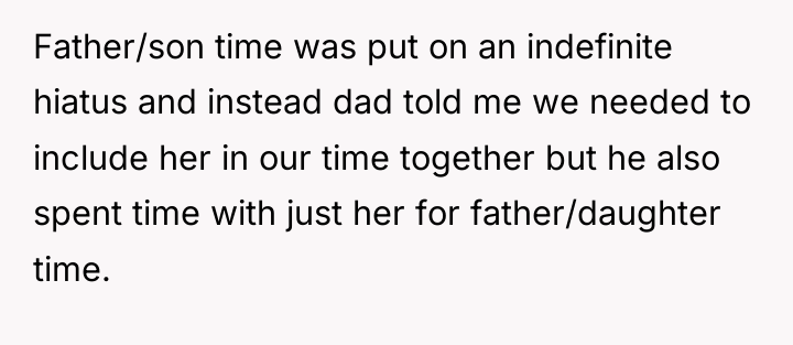 Father/son time was put on an indefinite hiatus and instead...