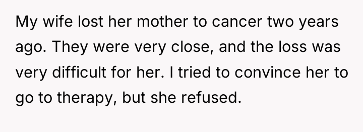 My wife lost her mother to cancer two years ago....