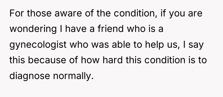 For those aware of the condition, if you are wondering...