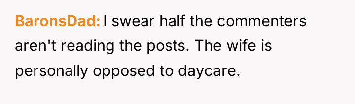 BaronsDad I swear half the commenters aren't reading the posts....